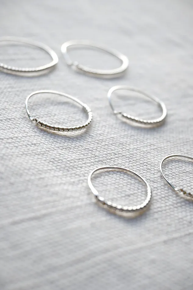 Eline Fach Earrings Earring No 07 Silver Various Sizes