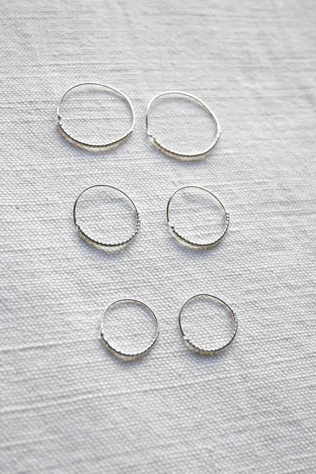 Eline Fach Earrings Earring No 07 Silver Various Sizes
