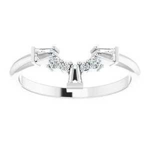 Ever Ever 14K White Gold 20ctw Curved Diamond Tiara Style Band STULLER Rings