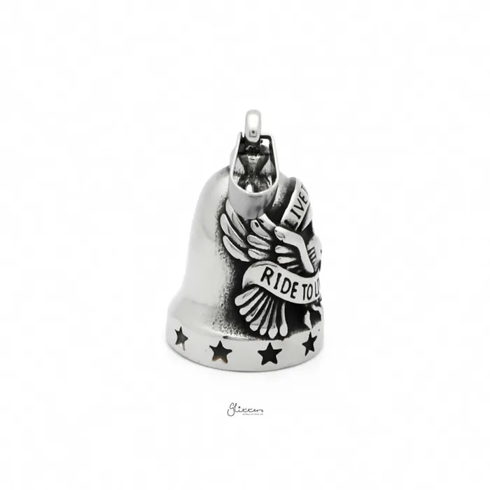 Glitters Necklaces Eagle Stainless Steel Bell Pendant Silver