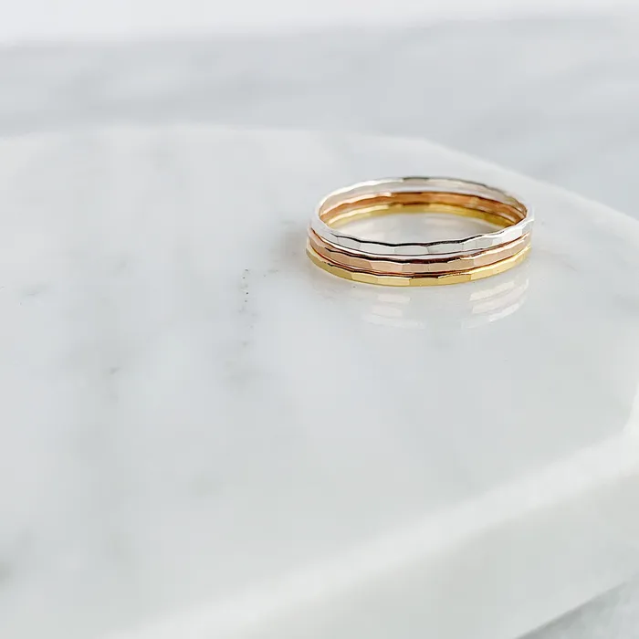Grayling Rings Faceted Stacking Ring