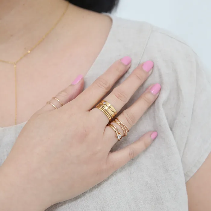 Grayling Rings Faceted Stacking Ring