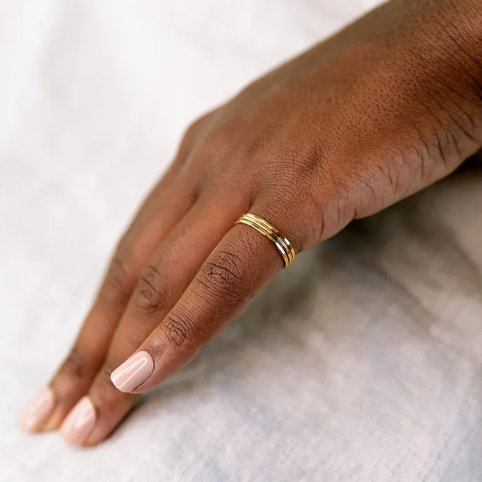 Grayling Rings Faceted Stacking Ring