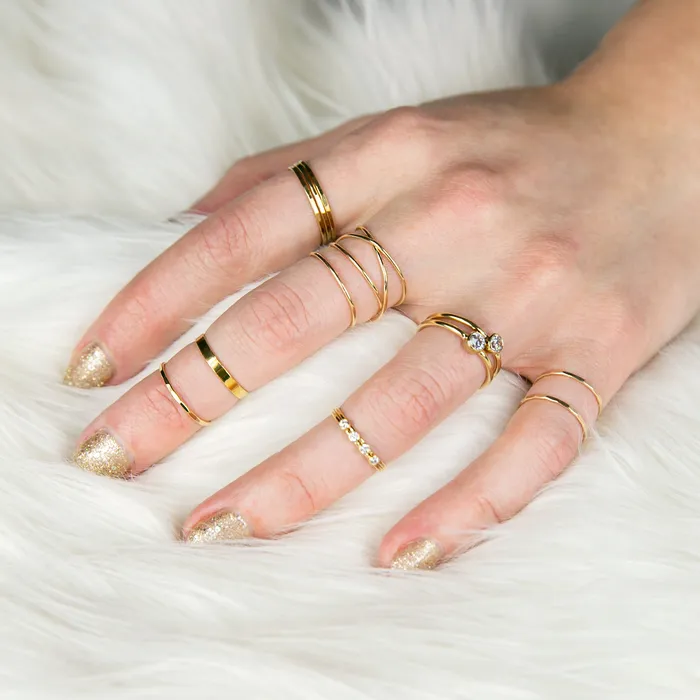 Grayling Rings Faceted Stacking Ring