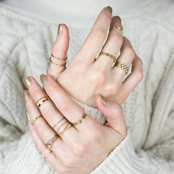 Grayling Rings Faceted Stacking Ring