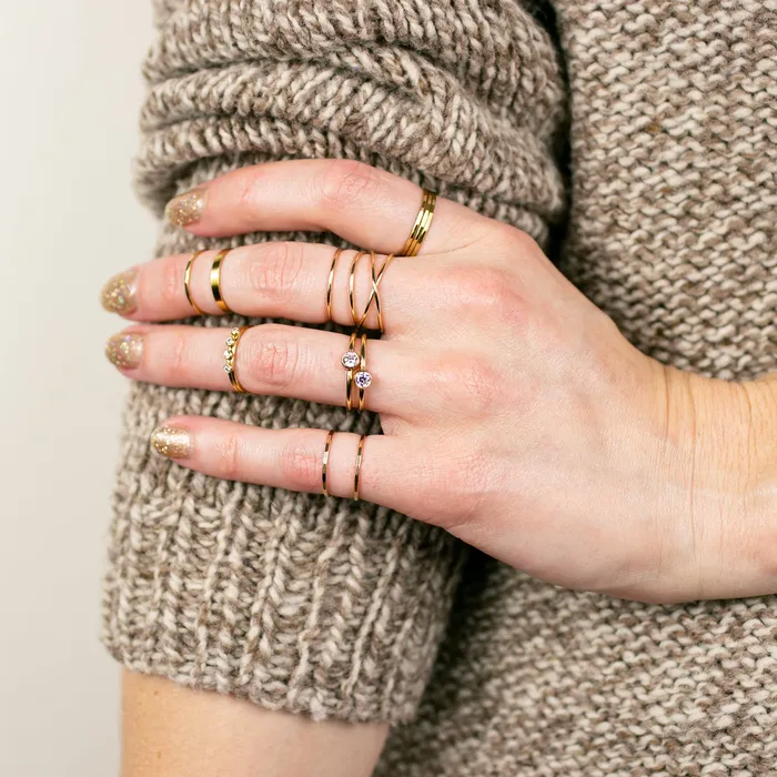 Grayling Rings Faceted Stacking Ring
