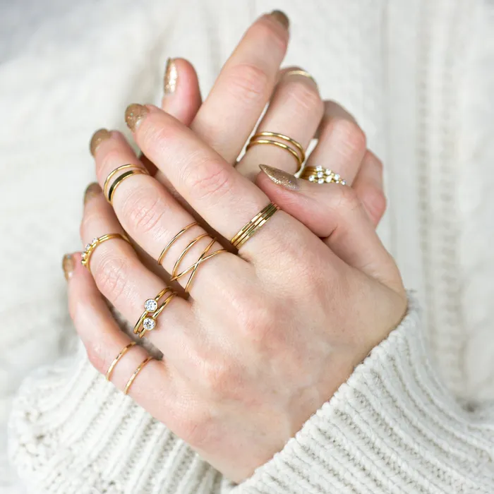 Grayling Rings Faceted Stacking Ring