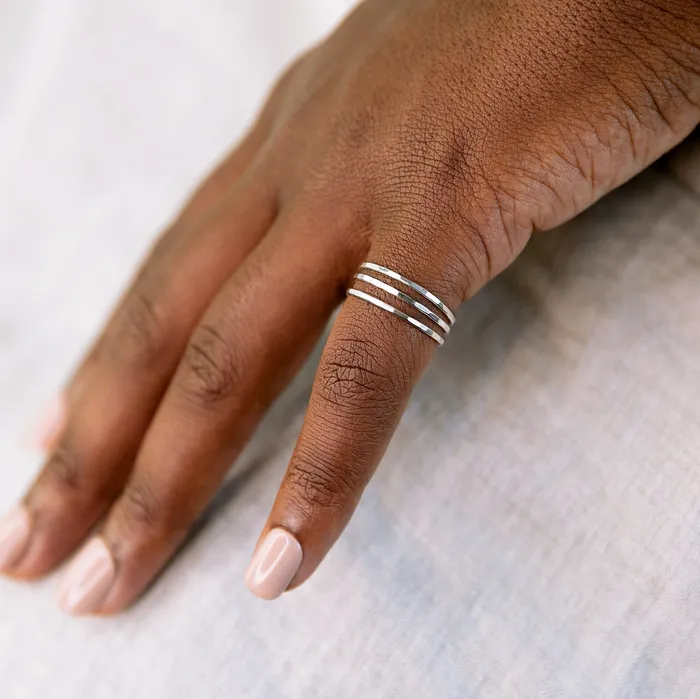Grayling Rings Faceted Stacking Ring