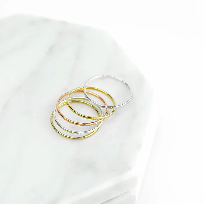 Grayling Rings Faceted Stacking Ring