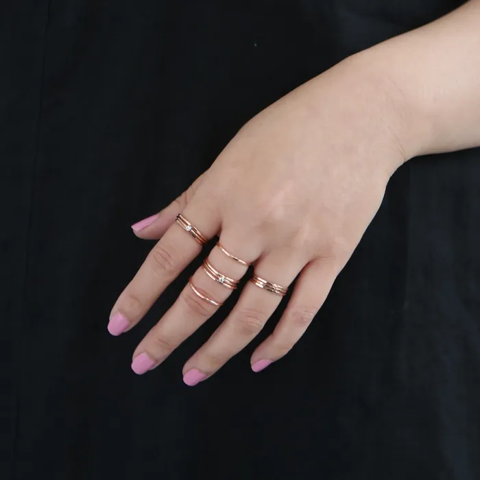 Grayling Rings Faceted Stacking Ring
