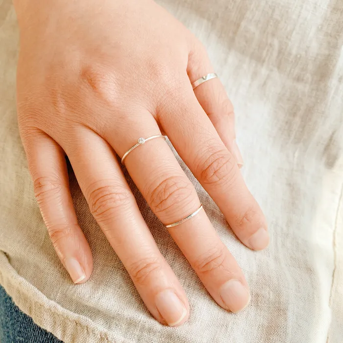 Grayling Rings Faceted Stacking Ring
