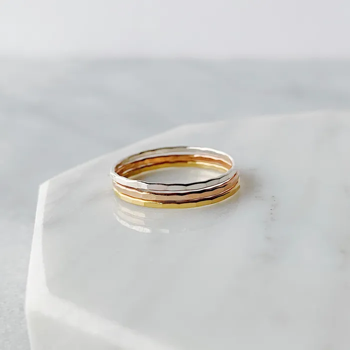 Grayling Rings Faceted Stacking Ring