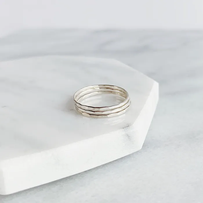 Grayling Rings Faceted Stacking Ring