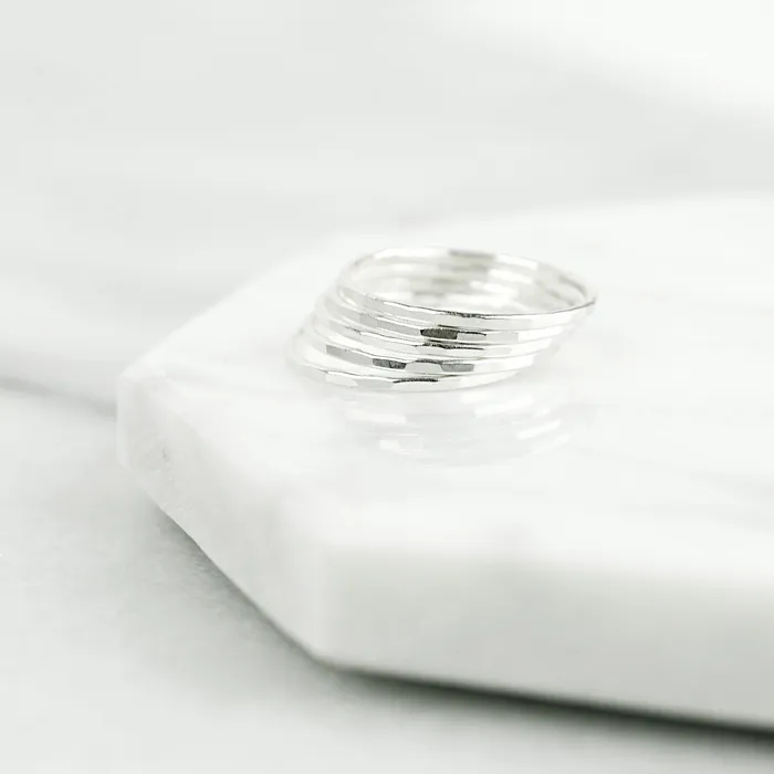 Grayling Rings Faceted Stacking Ring