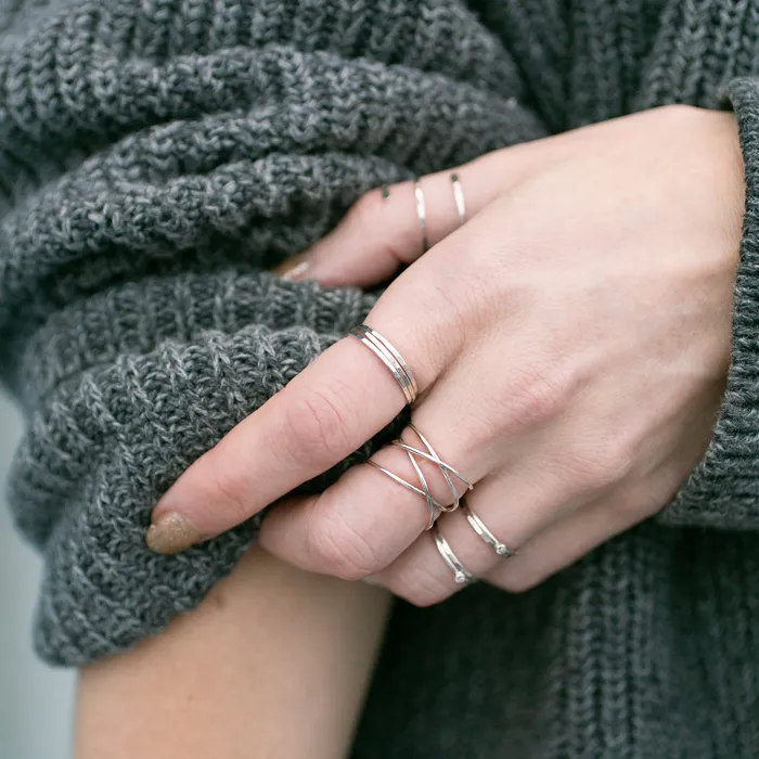 Grayling Rings Faceted Stacking Ring