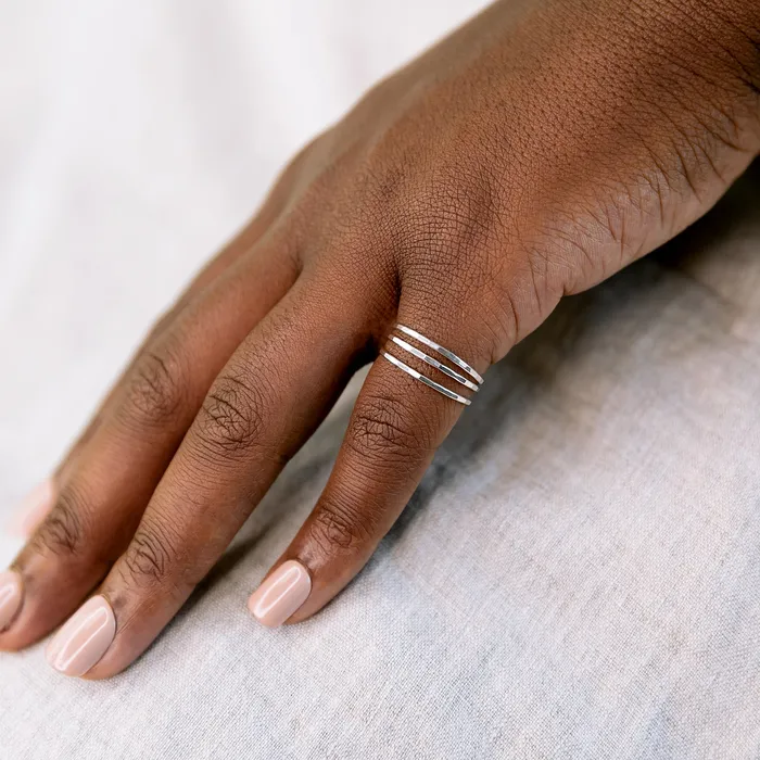 Grayling Rings Faceted Stacking Ring