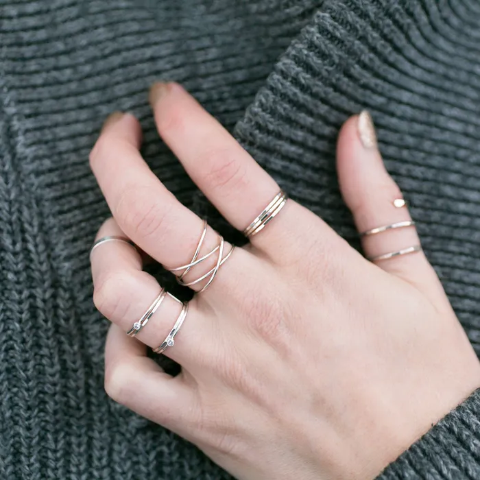 Grayling Rings Faceted Stacking Ring