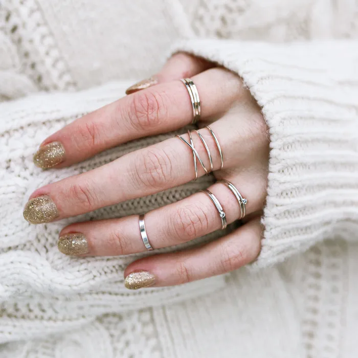 Grayling Rings Faceted Stacking Ring