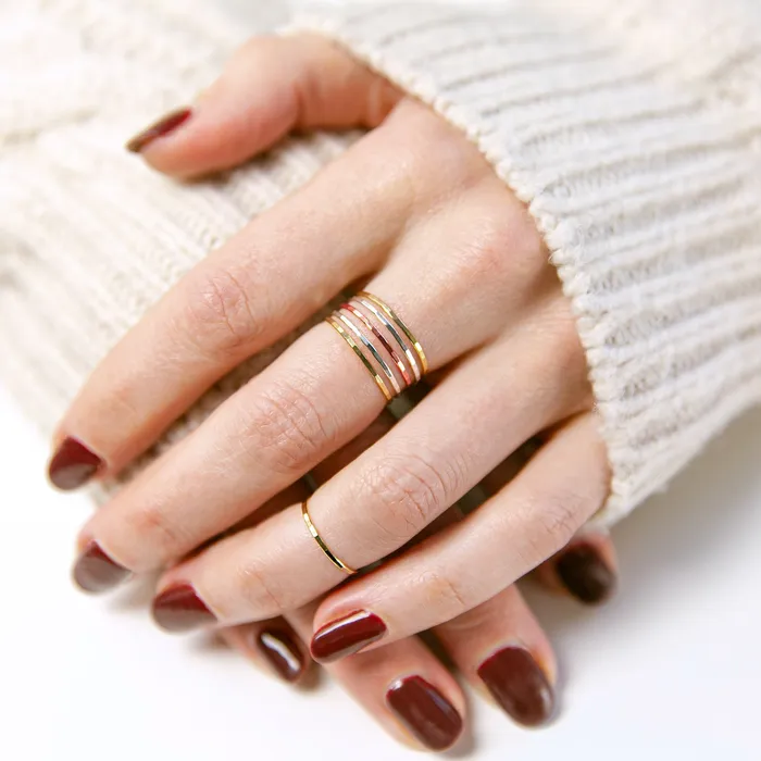 Grayling Rings Faceted Stacking Ring