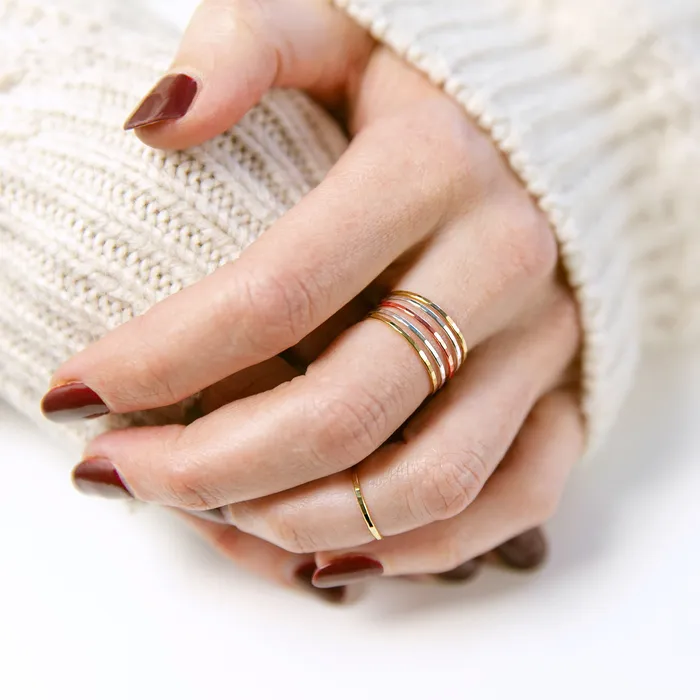 Grayling Rings Faceted Stacking Ring