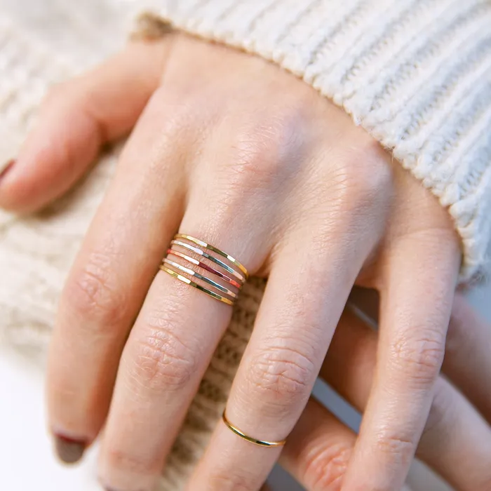 Grayling Rings Faceted Stacking Ring