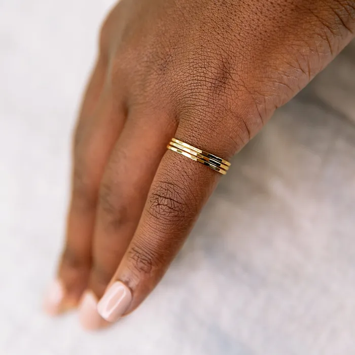 Grayling Rings Faceted Stacking Ring