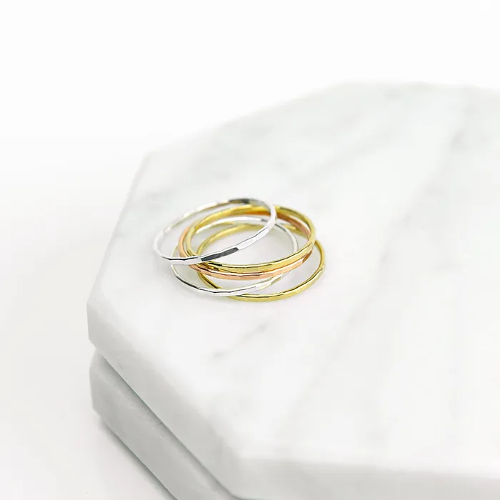 Grayling Rings Faceted Stacking Ring