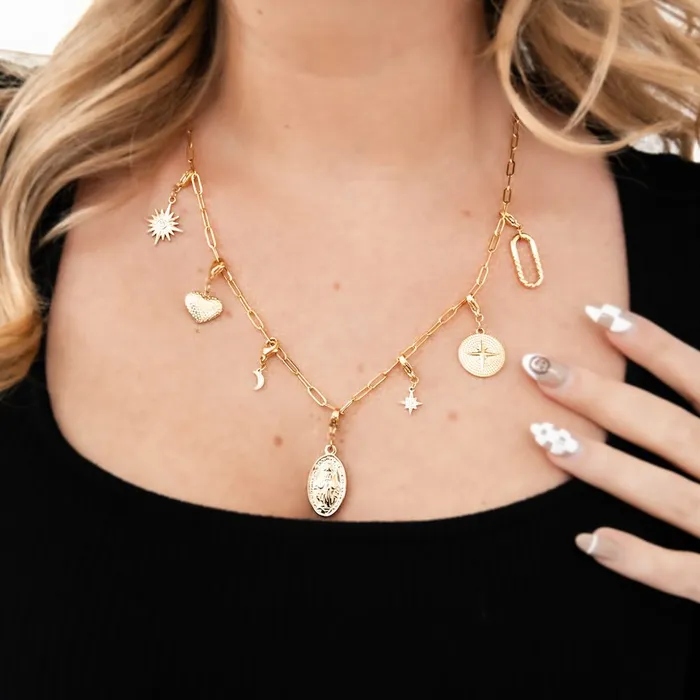 Jewelry Necklaces Chanelle Charm Bar Necklace Chains WATERPROOF Wholesale