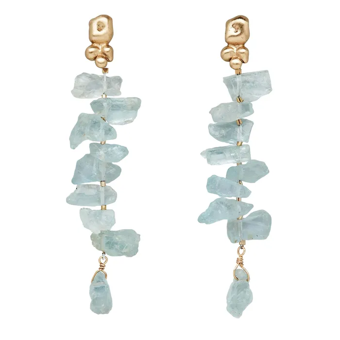 Julie Cohn Design PETITE ORE BRONZE AQUAMARINE EARRING Earrings