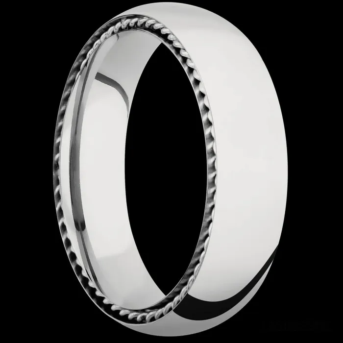LASHBROOK Rings Lashbrook 14K White Gold 6mm Domed Wedding Band LASHBROOK Rings Lashbrook 14K White Gold 6mm Domed Wedding Band
