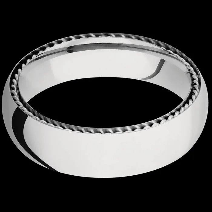 LASHBROOK Rings Lashbrook 14K White Gold 6mm Domed Wedding Band LASHBROOK Rings Lashbrook 14K White Gold 6mm Domed Wedding Band