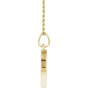 Necklaces 302 Fine Jewelry Modern Diamond Disc 1618 Necklace Solid14K Yellow White Rose Gold Silver