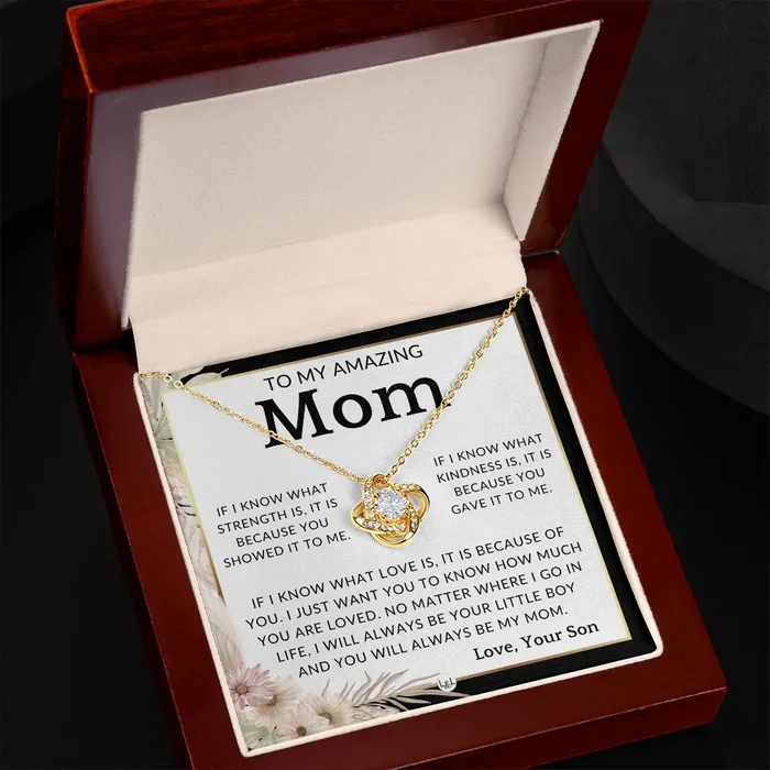 Necklaces Gift for Mom From Son Because You To Mother From Son Beautiful Womens Pendant Necklace Great For Mothers Day Christmas or Her Birthday ShineOn Fulfillment