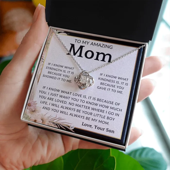 Necklaces Gift for Mom From Son Because You To Mother From Son Beautiful Womens Pendant Necklace Great For Mothers Day Christmas or Her Birthday ShineOn Fulfillment