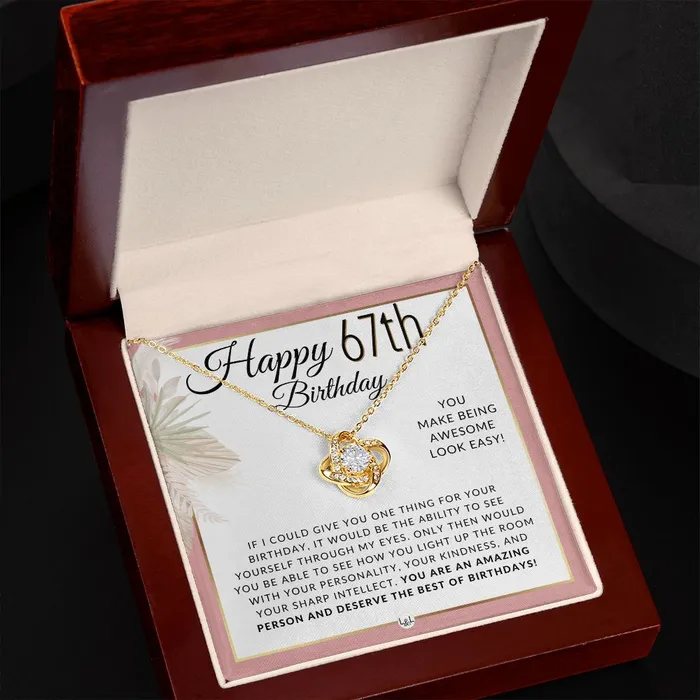 Necklaces ShineOn Fulfillment 67th Birthday Gift For Her Necklace For 67 Year Old Beautiful Womans Birthday Pendant Jewelry
