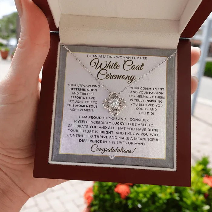 Necklaces ShineOn Fulfillment White Coat Ceremony Necklace for the Aspiring Medical Professional 2024 Graduation Gift Idea For Her