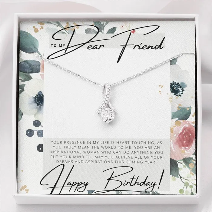Necklaces To my Dear Friend Happy Birthday Birthday Gift Pendant Necklace ShineOn Fulfillment