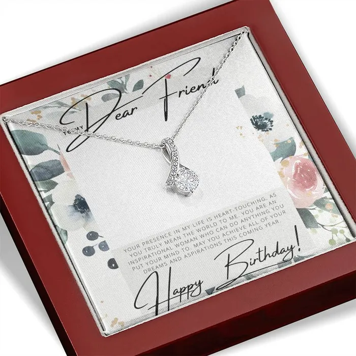 Necklaces To my Dear Friend Happy Birthday Birthday Gift Pendant Necklace ShineOn Fulfillment