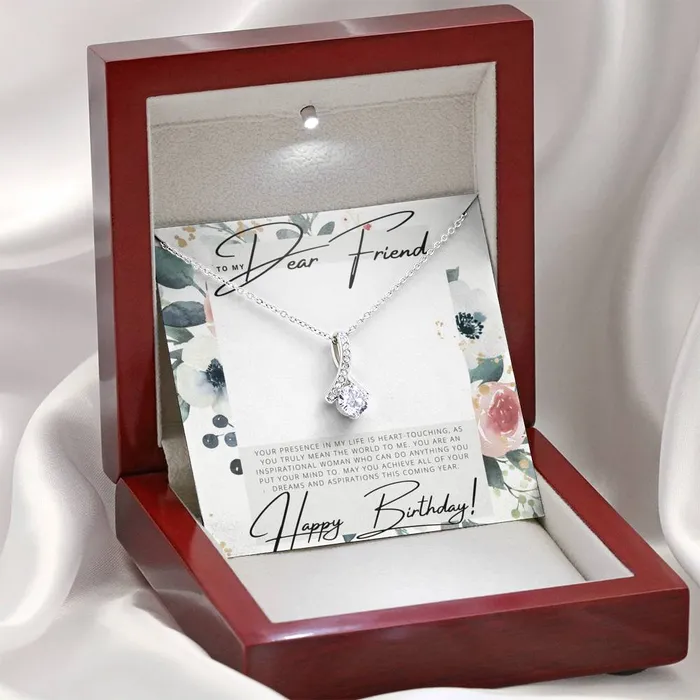Necklaces To my Dear Friend Happy Birthday Birthday Gift Pendant Necklace ShineOn Fulfillment