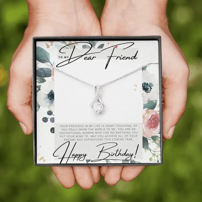 Necklaces To my Dear Friend Happy Birthday Birthday Gift Pendant Necklace ShineOn Fulfillment