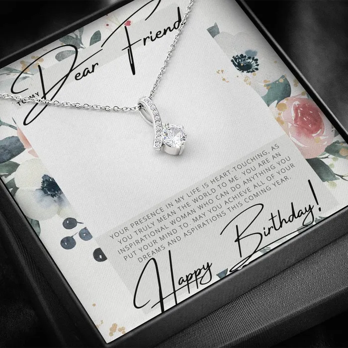 Necklaces To my Dear Friend Happy Birthday Birthday Gift Pendant Necklace ShineOn Fulfillment