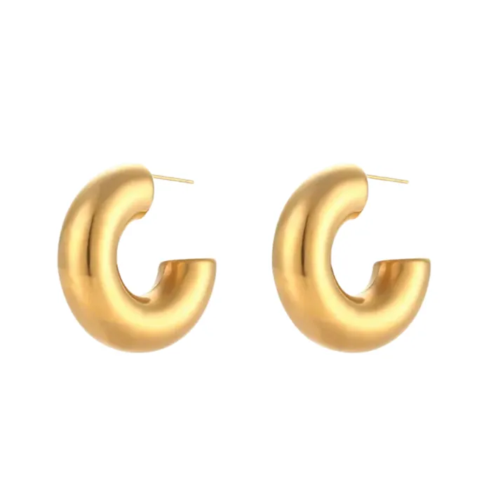 pau jewelry Earrings Chunky half hoop earrings