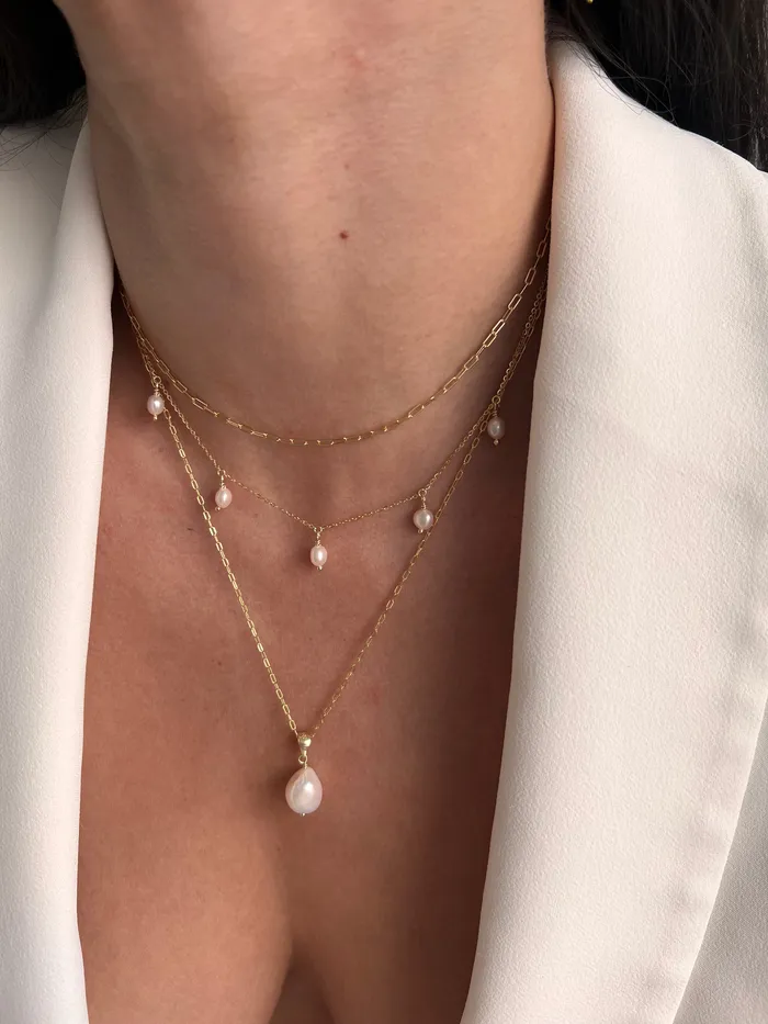 pau jewelry Necklaces Clip pearl necklace
