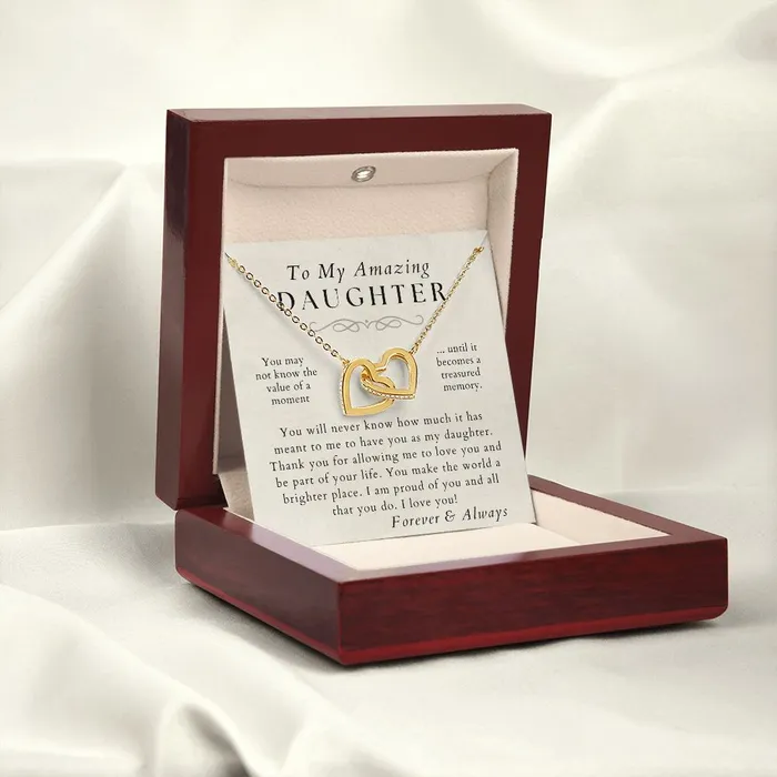 Proud Of You Daughter Necklace Gift from Mom or Dad Christmas Birthday Graduation Valentines Gifts ShineOn Fulfillment Necklaces