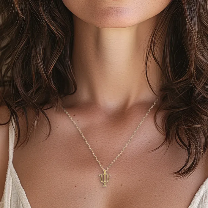 psi necklace gold vermeil sciencejewelry1824 Necklaces