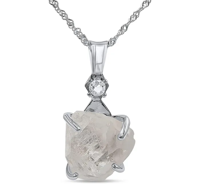 Raw Herkimer Diamond Necklace Uniquelan Jewelry Necklaces Raw Herkimer Diamond Necklace Uniquelan Jewelry Necklaces