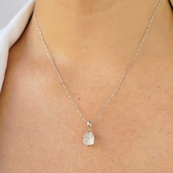 Raw Herkimer Diamond Necklace Uniquelan Jewelry Necklaces Raw Herkimer Diamond Necklace Uniquelan Jewelry Necklaces