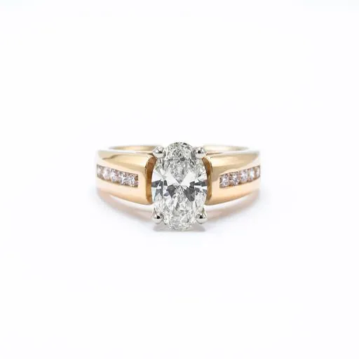 Rings 15 ct Oval Diamond Engagement Ring Crown Jewels Coin