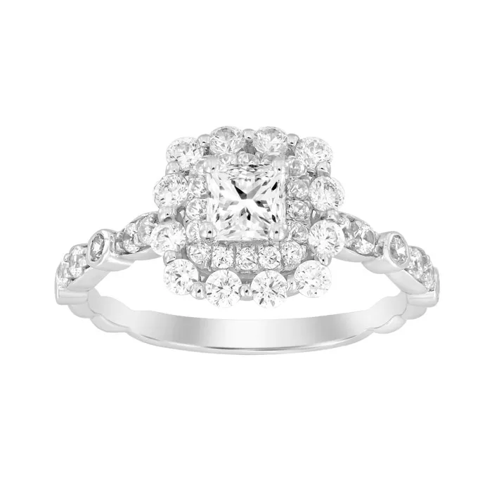 Rings AV LADIES RING 125CT ROUND DIAMOND 14K WHITE GOLD SI QUALITY