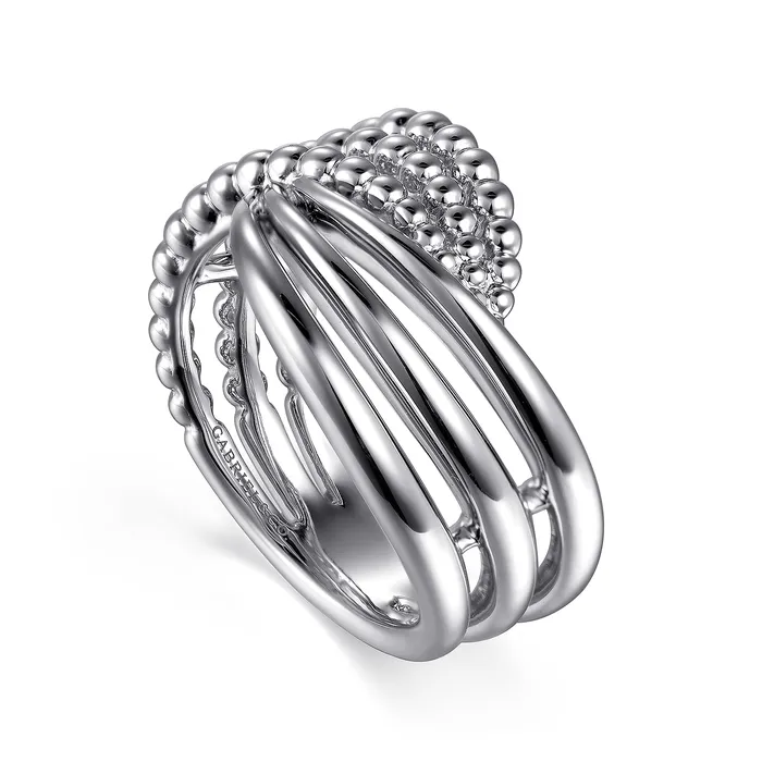 Rings GABRIEL CO Gabriel Sterling Silver Bypass Bypass Style Ring